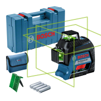 Livella Laser Raggio Verde a 3 Assi 360° GLL 3-80 G BOSCH Professional 0601063Y00 In valigetta con 4 batterie (AA)