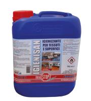 Detergente Igienizzante Superfici e Tessuti, da Nebulizzare pronto all'uso, Alcol e Acqua Ossigenata, Certificato HACCP 5LT