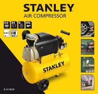 Compressore STANLEY GIALLO D211/8/24, 24 Litri, 8 Bar, motore 2HP lubrificato ad olio - foto 1