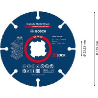 Disco da taglio in Carburo Multi Material Bosch X-LOCK diam.115 mm x 22,23 x 1 cod. 2608901192 - foto 2