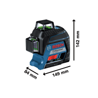 Livella Laser Raggio Verde a 3 Assi 360° GLL 3-80 G BOSCH Professional 0601063Y00 In valigetta con 4 batterie (AA) - foto 5