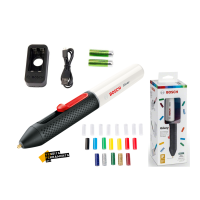 Penna Incollatrice Colla a Caldo Bosch Gluey Pen con 20 Sticks e Batterie Ricaricabili 06032A2102