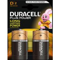 Batteria Duracell Plus Power Alkalina D LR20 Torcia Blister da 2 Batterie