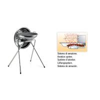 Barbecue a Carbone in Acciaio Inox Con Coperchio Professional System 485 Pro Inox Cod. 70480/Cover Ompagrill - foto 1