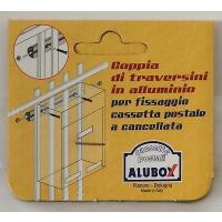 Coppia Di Traversini In Alluminio Per Fissaggio Cassetta Postale A Cancellata Alubox mm 260 - foto 4