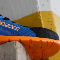 Scarpa Bassa Da Lavoro Sparco 07517 Ultra Leggera Mod. Practice S1-P Colore Azzuro/Arancione Fluo - foto 4