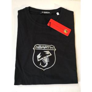 Maglietta Abarth Mezza Manica T-Shirt Abarth Nera con Logo Scorpione Riflettente Ufficiale Abarth