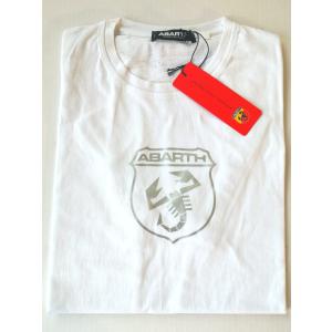 Maglietta Abarth Mezza Manica T-Shirt Abarth Bianca con Logo Scorpione Riflettente Ufficiale Abarth