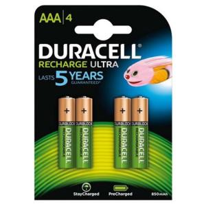 Batterie Ministilo AAA Ricaricabili Duracell DU77 Precaricate 4 batterie