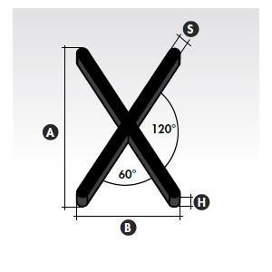 Distanziatori a "X" Per Piastrelle a ROMBO Fuga mm 2 Conf. Da 200 Pezzi Raimondi Art.161R200