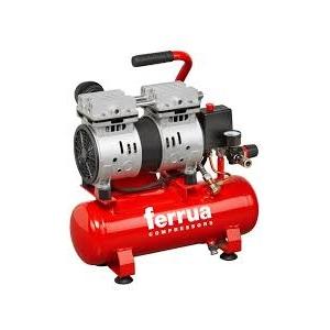 Compressore FERRUA SILTEK Silenziato B2BB104XCE563, 6 Litri, 8 Bar, motore 1HP Oil Free
