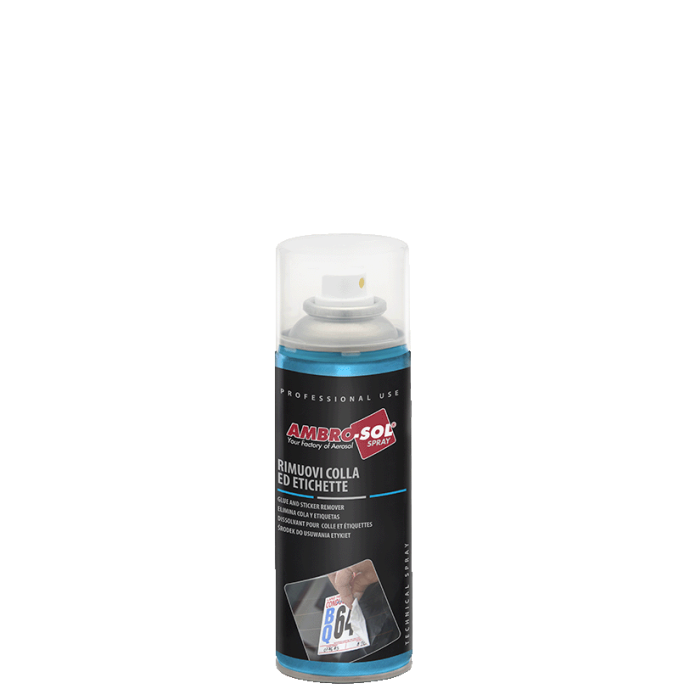 Rimuovi Colla ed Etichette Spray ad Azione Rapida Ambro-Sol ml.200 P304