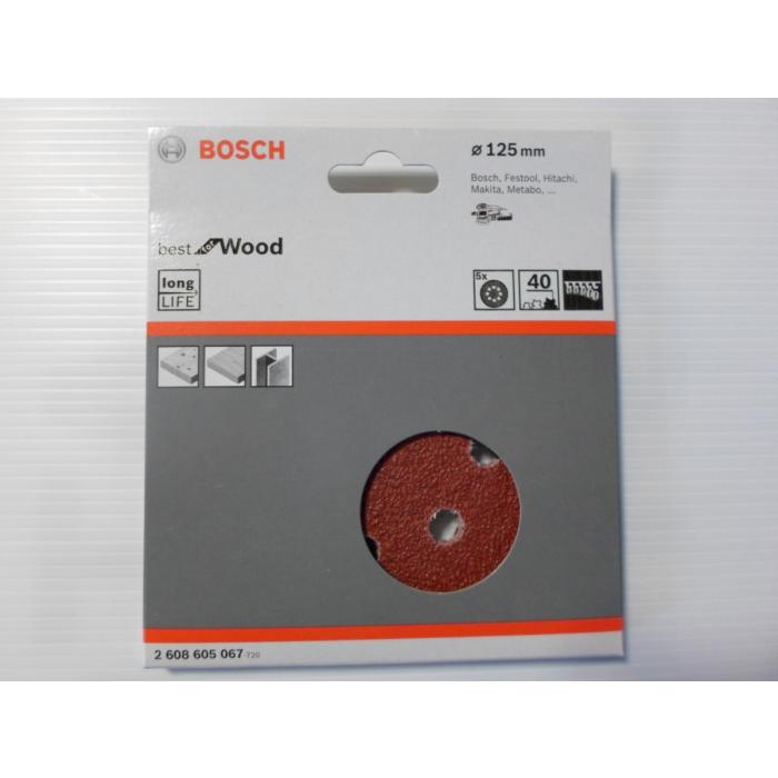Disco Abrasivo BOSCH C470 Best Wood Paint D125mm G40 8 Fori 5pz 2608900803 ex 2608605067 - foto 3