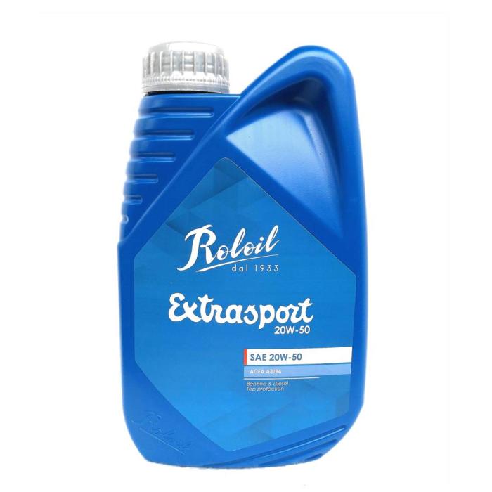 Olio RolOil Extrasport SuperMultigrade 20W50 lt. 1 Lubrificante Minerale per Motori a Benzina, Gas Metano, GPL e Gasolio