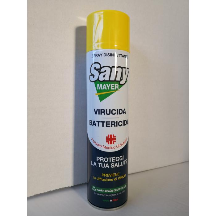 SanyMayer Disinfettante Virucida Germicida Spray Per Ambienti e Abitacoli