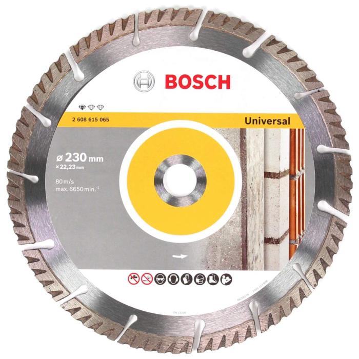 Disco Diamantato Standard for Universal Bosch 230x22,23x2.6x10mm cod. 2608615065