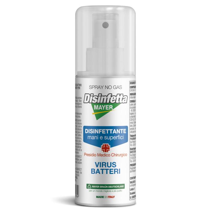 Spray Disinfettante Mani e Superfici DisinfettaMayer Battericida Virucida