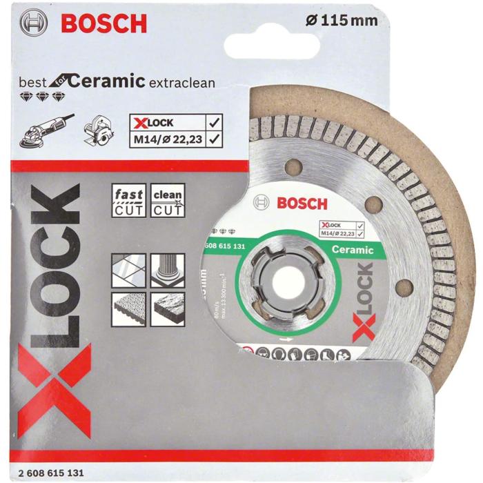 Disco Diamantato per Ceramica Bosch X-LOCK diam.115 mm x 22,23 x 1,4 x 7, cod.2608615131 - foto 2