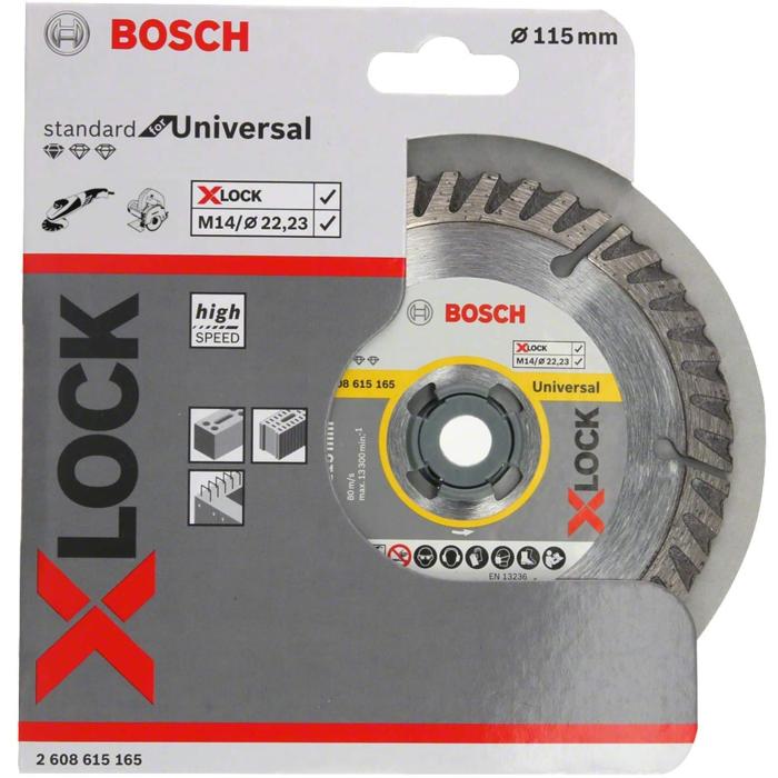 Disco Diamantato Universale Bosch X-LOCK diam.115 mm x 22,23 x 2 x 10, cod. 2608615165 - foto 2